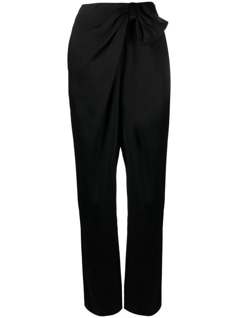 Alberta Ferretti bow-detail tapered trousers - Black von Alberta Ferretti