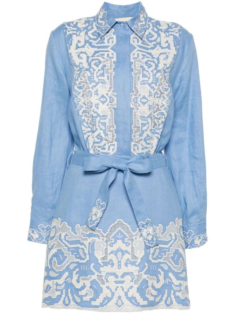 ALEMAIS Arion linen minidress - Blue von ALEMAIS