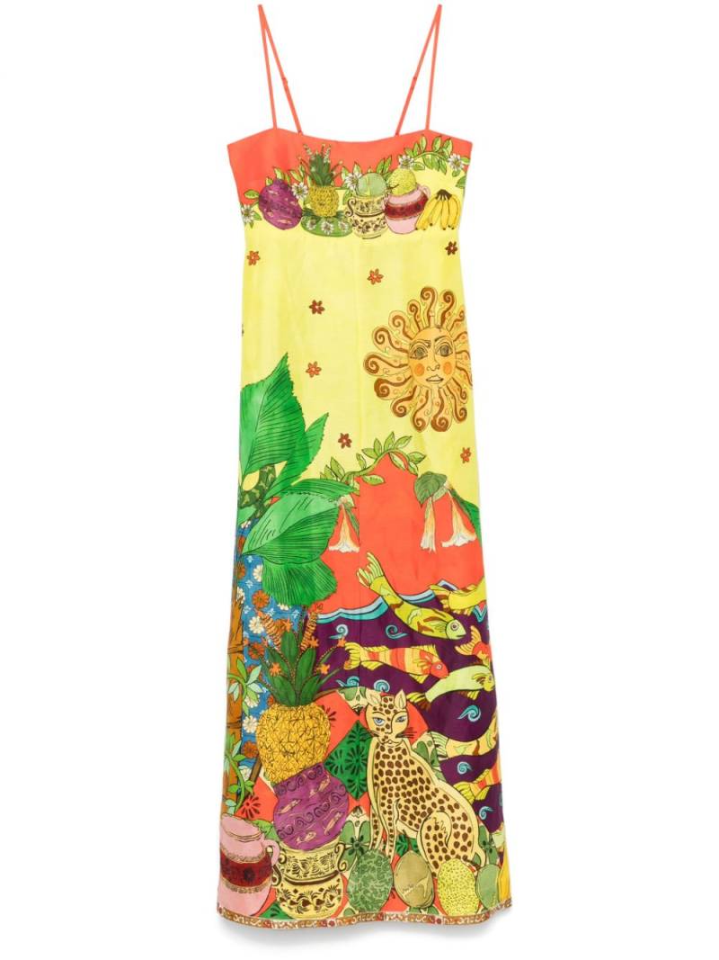 ALEMAIS Tiger Day maxi dress - Yellow von ALEMAIS