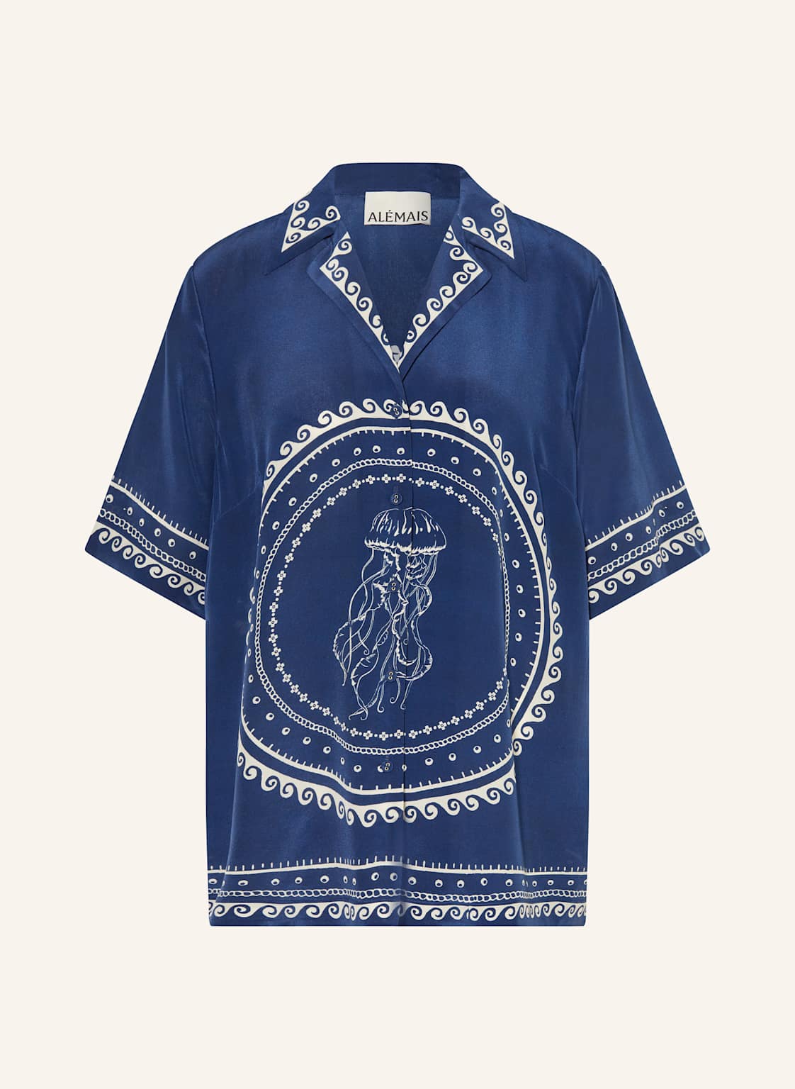 Alémais Hemdbluse Oceane Aus Seide blau Alémais Hemdbluse Oceane Aus Seide blau von ALÉMAIS