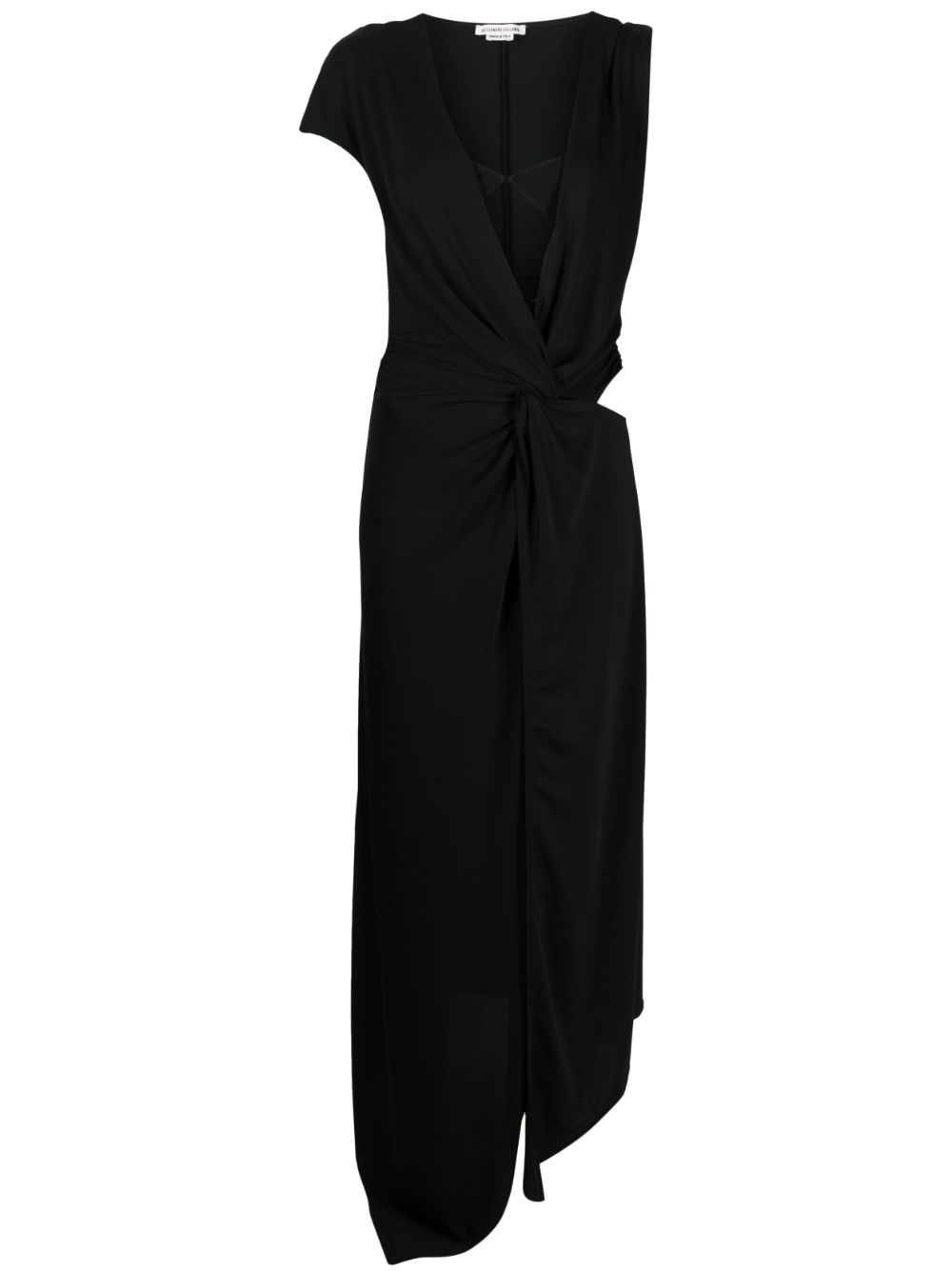 ALESSANDRO VIGILANTE asymmetric cut-out maxi dress - Black von ALESSANDRO VIGILANTE