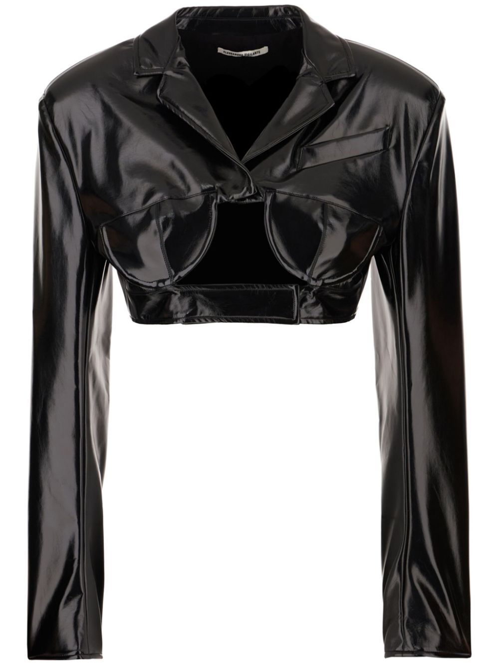 ALESSANDRO VIGILANTE cropped jacket - Black von ALESSANDRO VIGILANTE