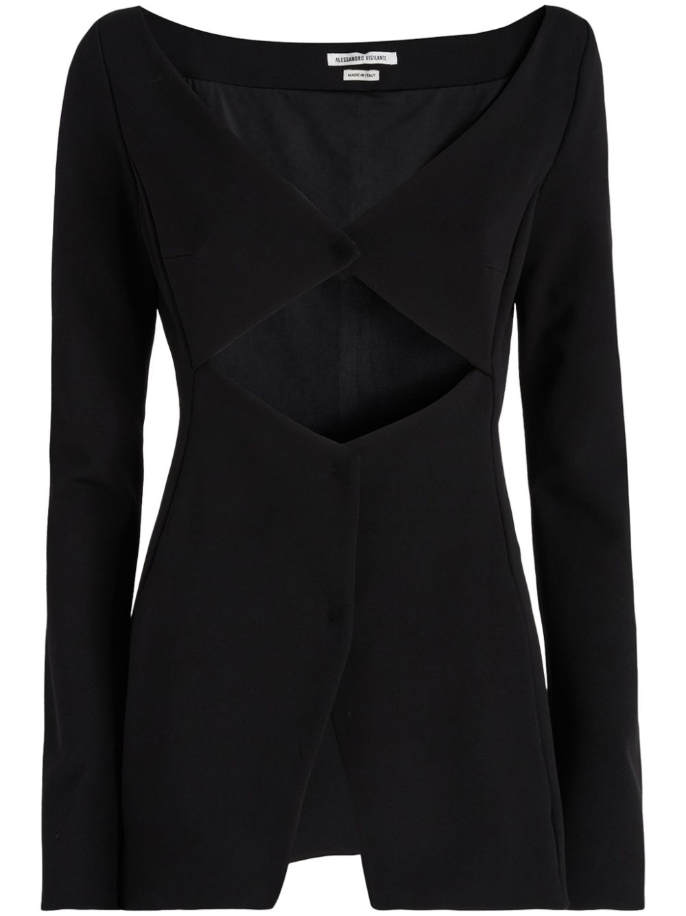 ALESSANDRO VIGILANTE cut-out blazer - Black von ALESSANDRO VIGILANTE