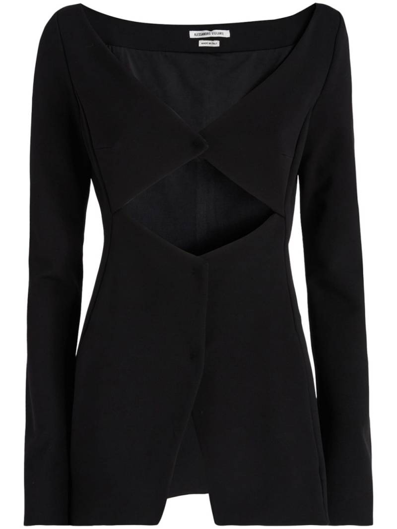 ALESSANDRO VIGILANTE cut-out blazer - Black von ALESSANDRO VIGILANTE