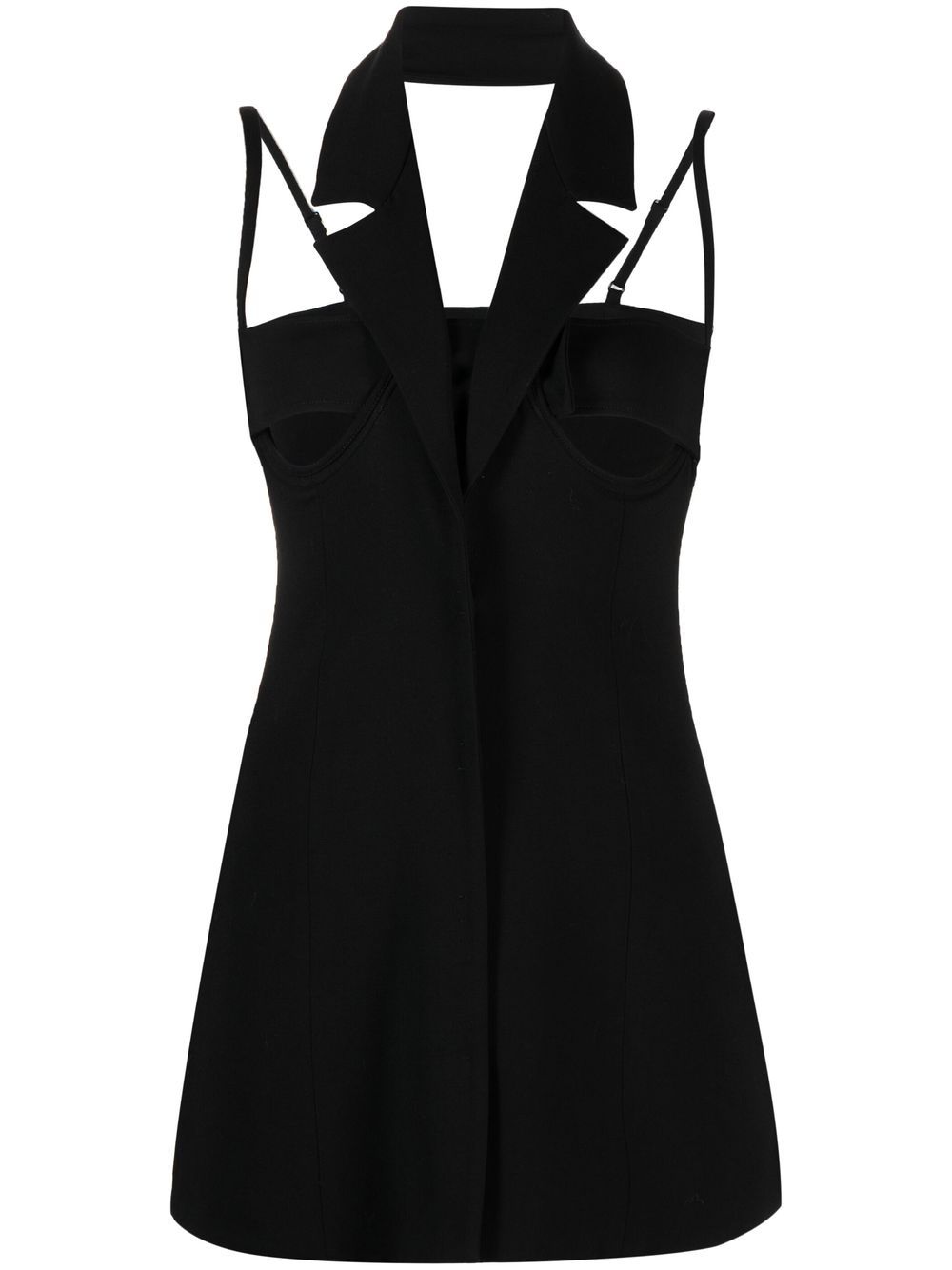 ALESSANDRO VIGILANTE cut-out halterneck blazer dress - Black von ALESSANDRO VIGILANTE