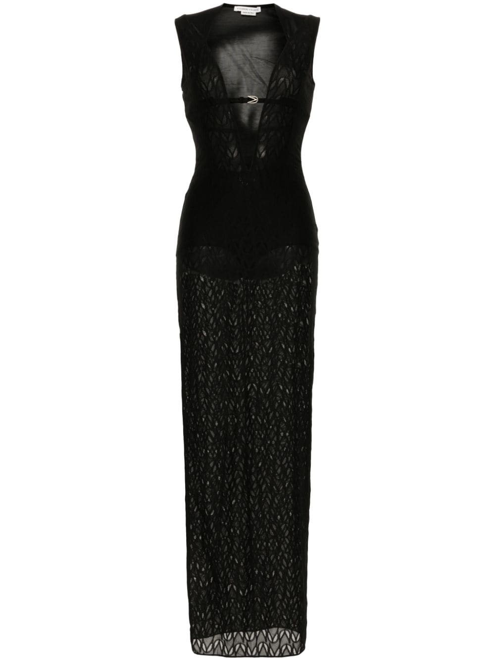 ALESSANDRO VIGILANTE monogram-jacquard maxi dress - Black von ALESSANDRO VIGILANTE