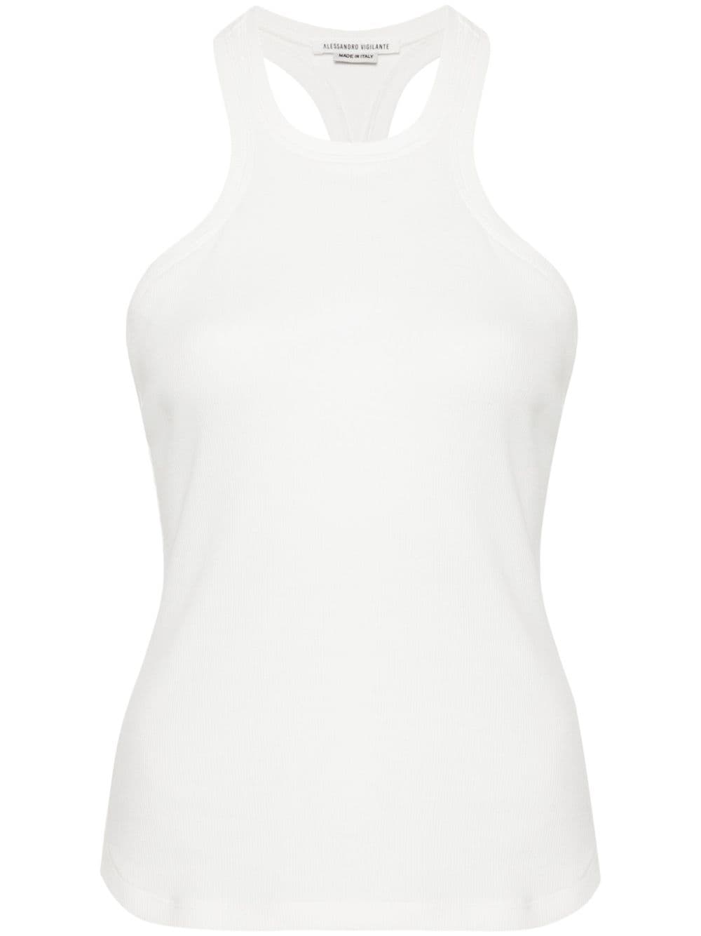 ALESSANDRO VIGILANTE racerback sleeveless top - White von ALESSANDRO VIGILANTE