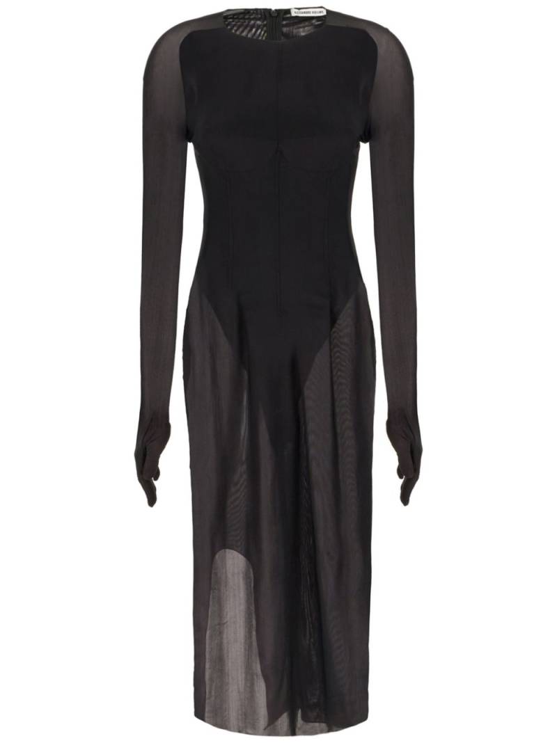 ALESSANDRO VIGILANTE semi-sheer dress - Black von ALESSANDRO VIGILANTE