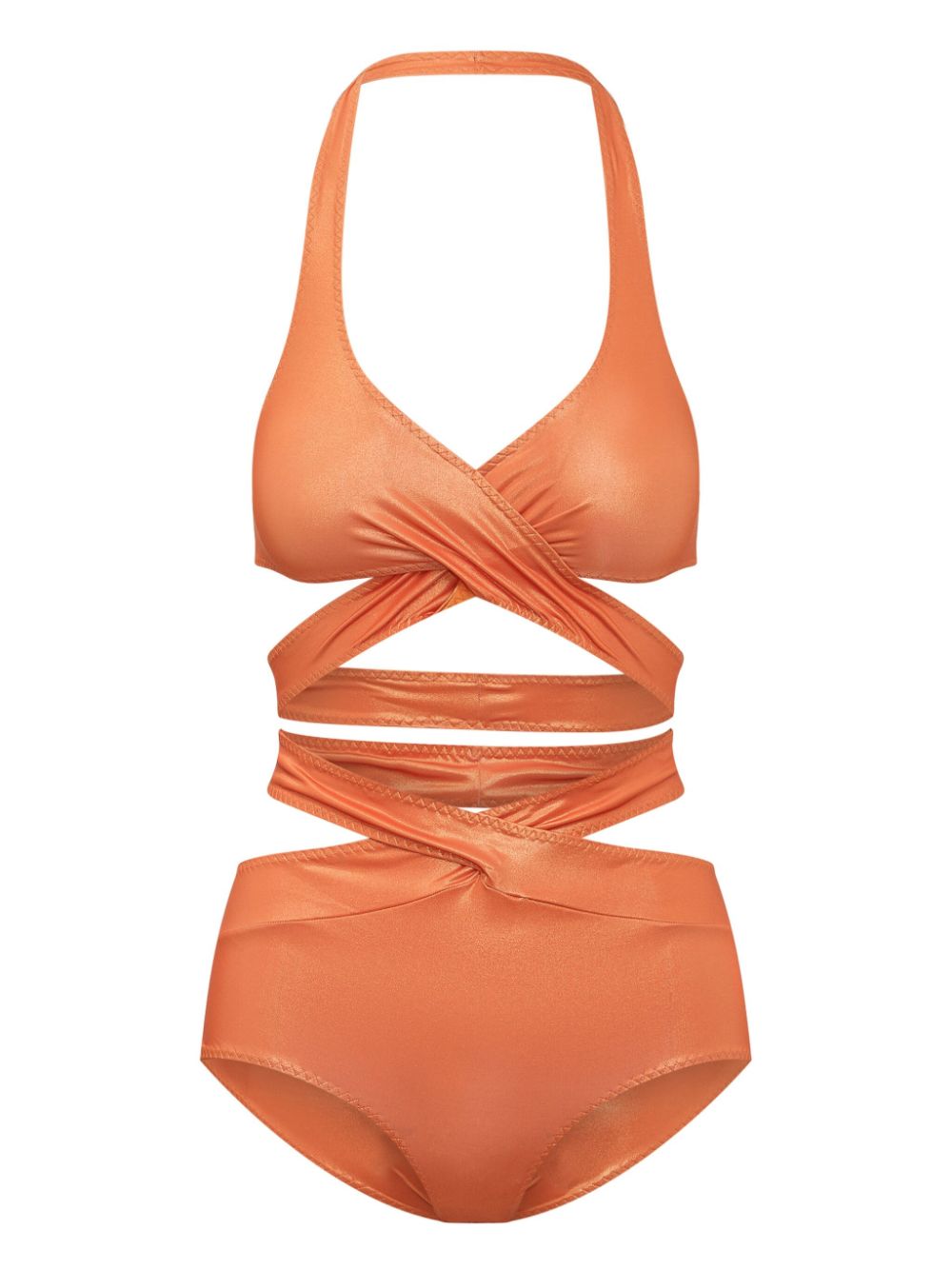 ALESSANDRO VIGILANTE strap-fastening bikini - Orange von ALESSANDRO VIGILANTE