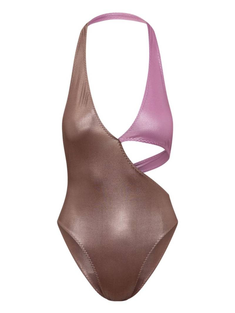 ALESSANDRO VIGILANTE two-tone swimsuit - Purple von ALESSANDRO VIGILANTE