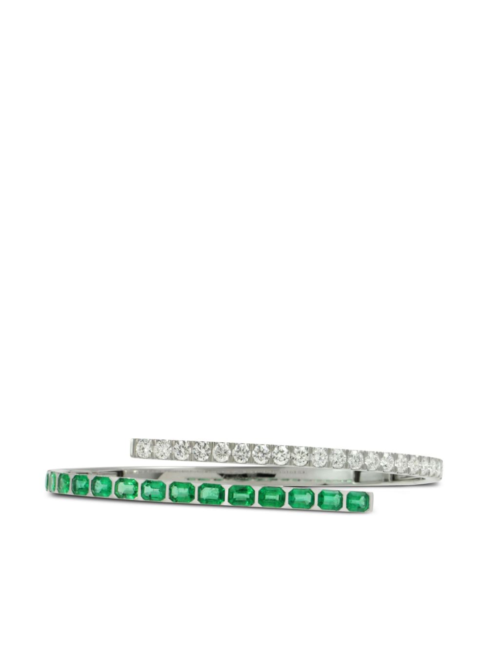 ALINKA 18kt white gold Eclipse emerald and diamond bracelet - Silver von ALINKA