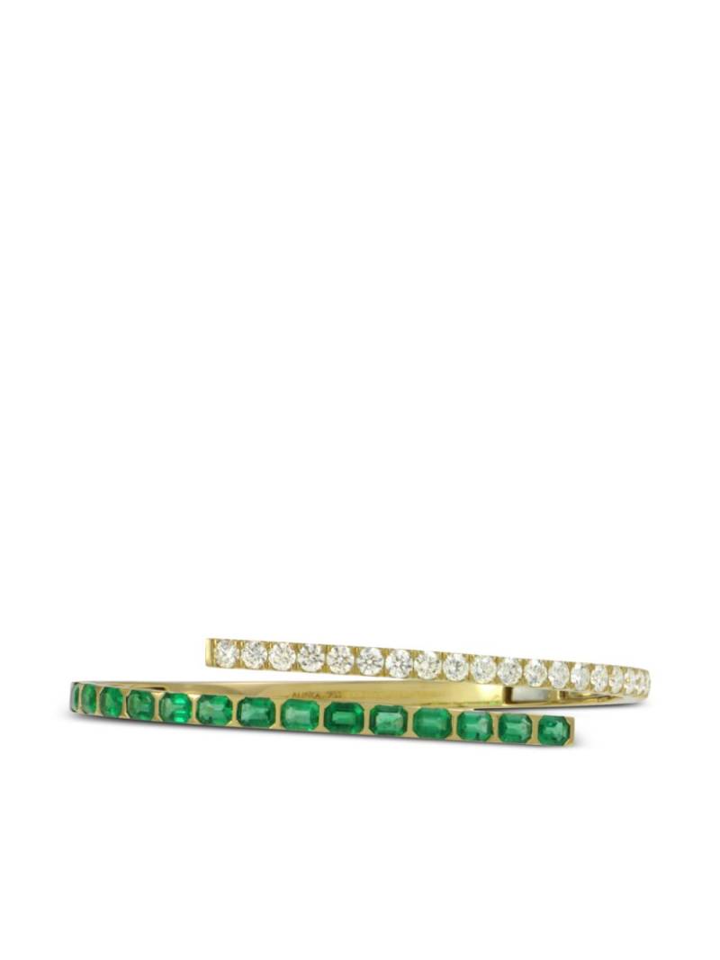 ALINKA 18kt yellow gold Eclipse emerald and diamond bracelet von ALINKA