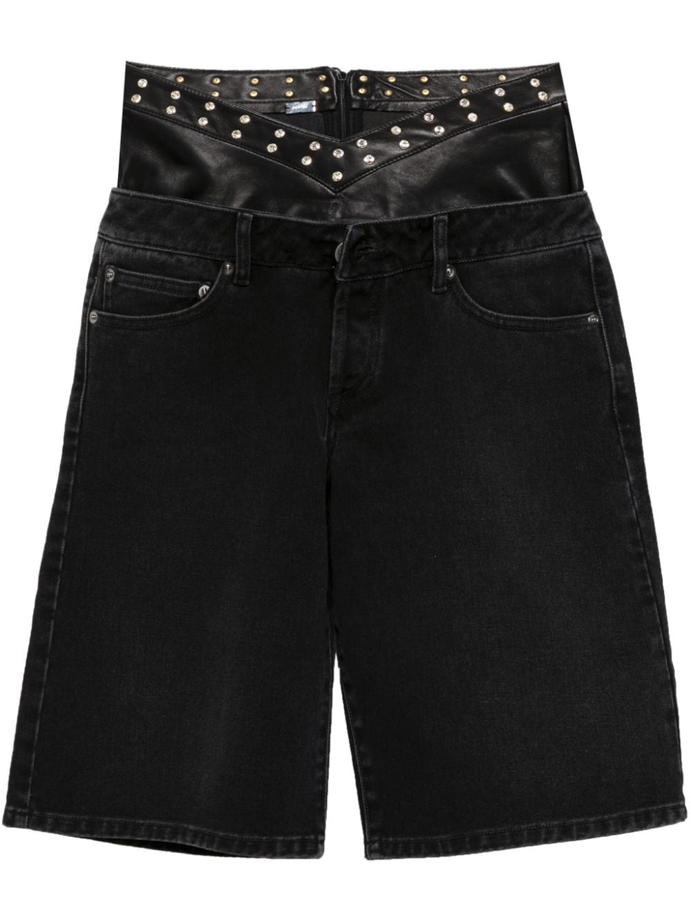 ALL IN Double denim shorts - Black von ALL IN