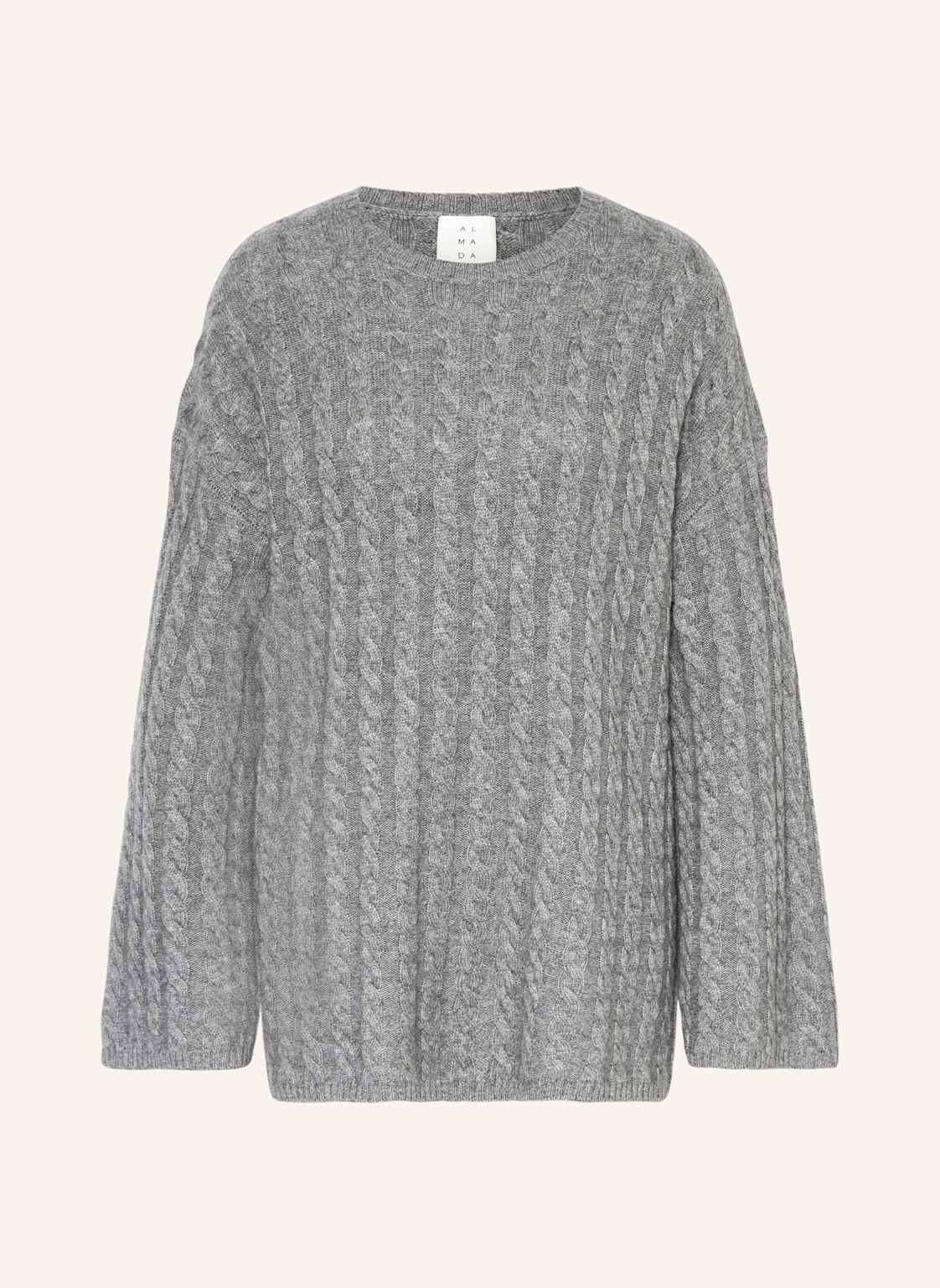 Almada Label Pullover Noa Aus Merinowolle Mit Cashmere grau von ALMADA LABEL