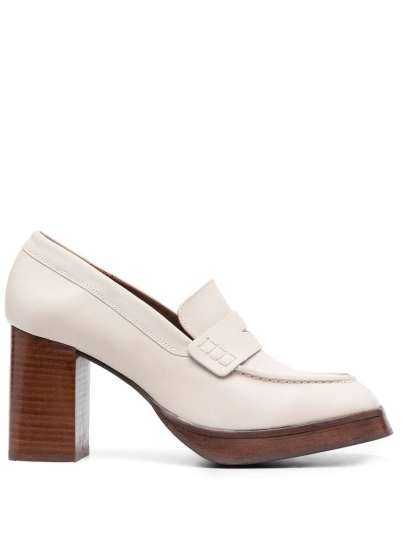 ALOHAS Busy 85mm leather pumps - Neutrals von ALOHAS