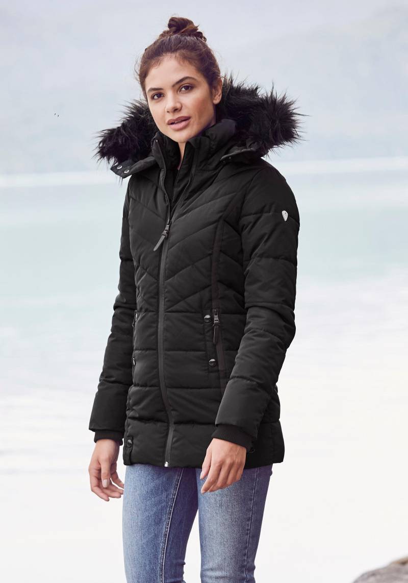 ALPENBLITZ Winterjacke »Pistenglück«, mit Kapuze, leichtes Webmaterial, sportlicher Stil, figurumspielender Schnitt von ALPENBLITZ