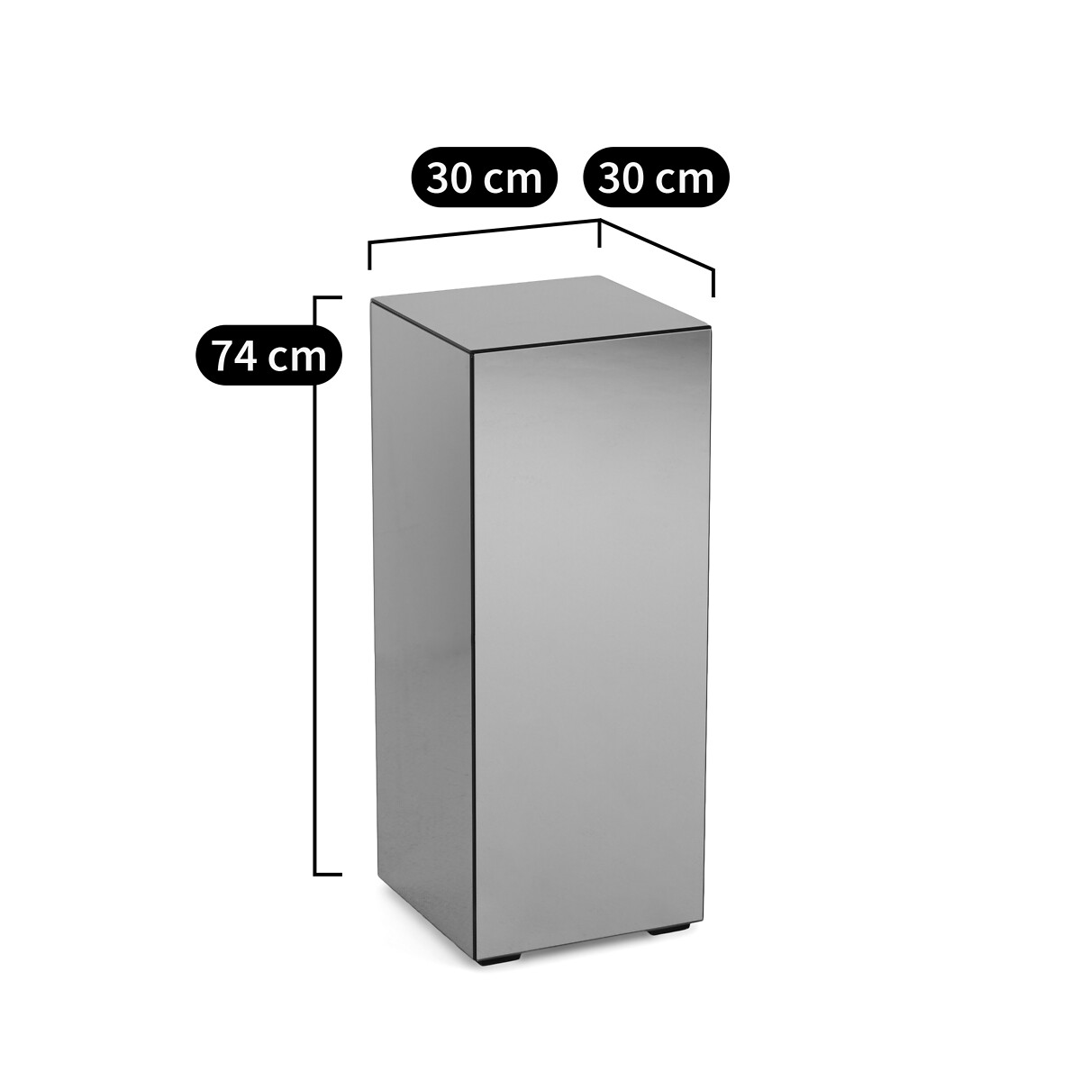 Piedestal/Beistelltisch Lumir, verspiegelt, grosses Modell von AM.PM