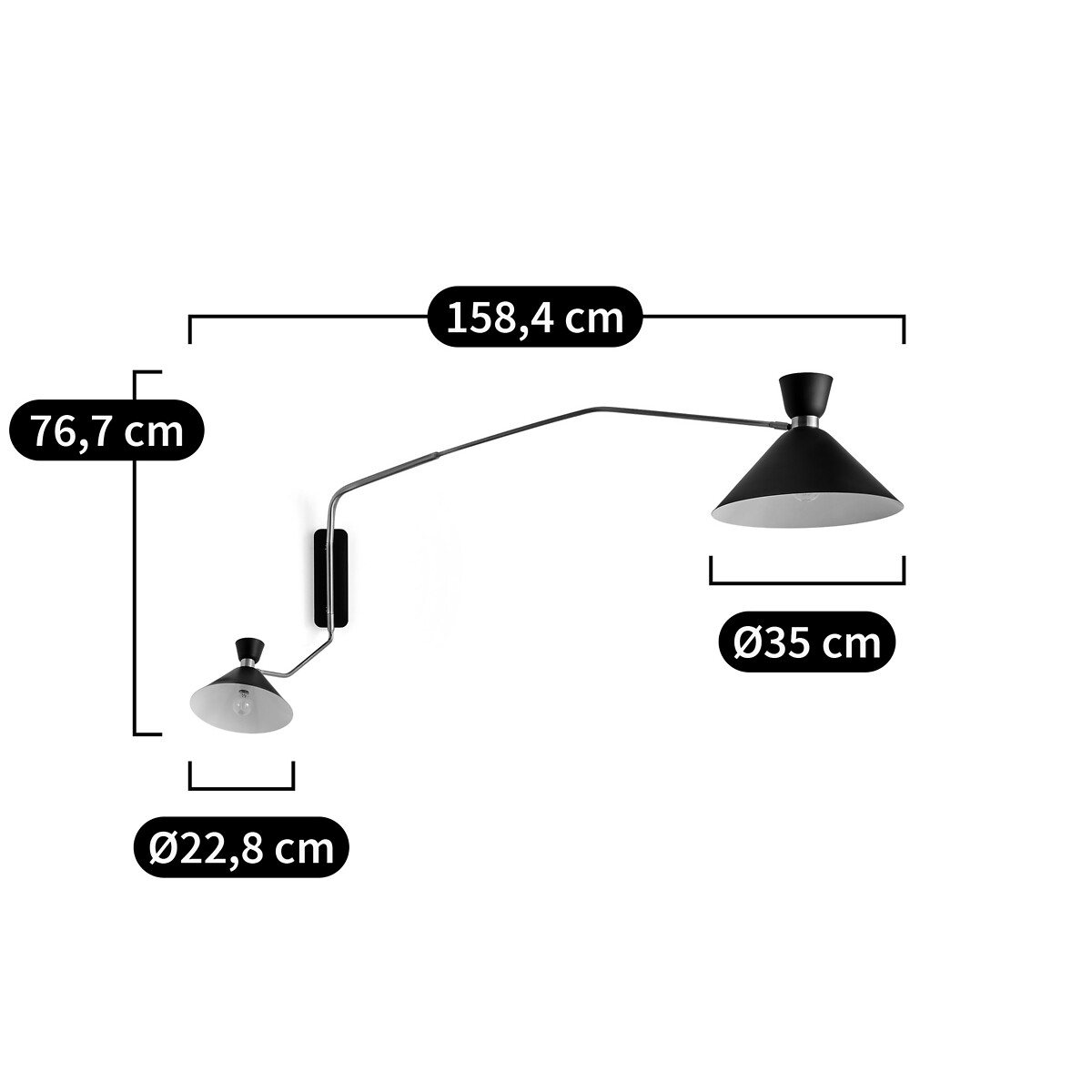 XL-Wandleuchte Zoticus, zweiflammig, Messing in Antik-Optik von AM.PM