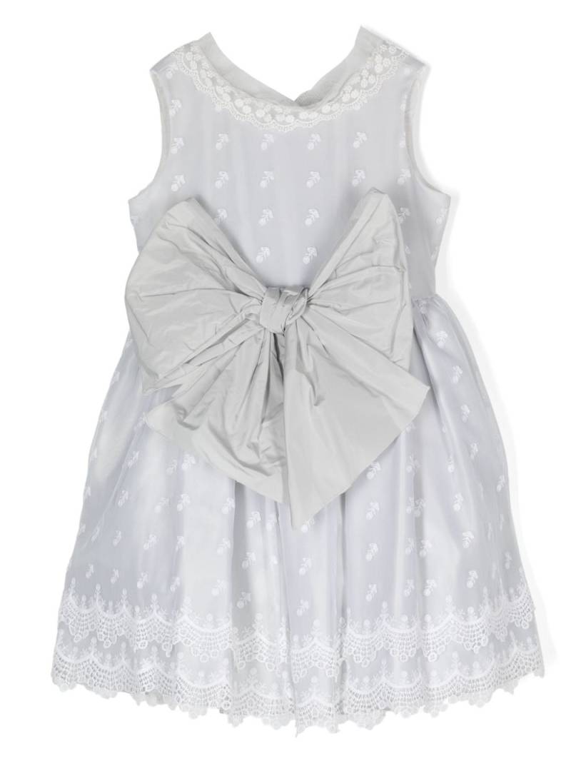 AMAYA bow-detail crochet-trim dress - Grey von AMAYA