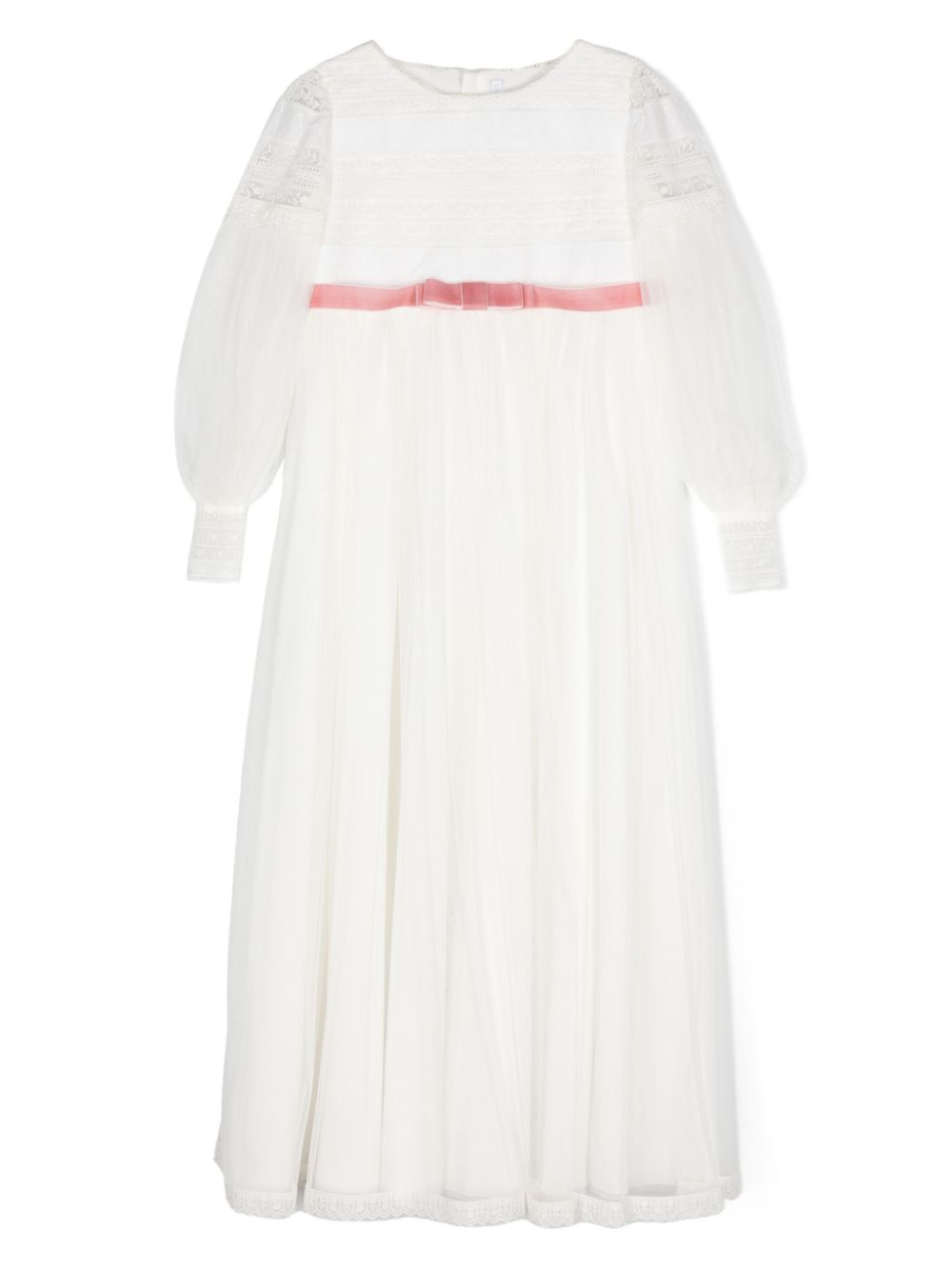 AMAYA bow-detail embroidered dress - White von AMAYA