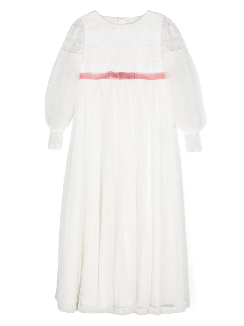 AMAYA bow-detail embroidered dress - White von AMAYA