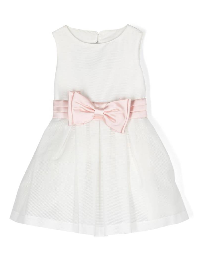 AMAYA bow-detail pleated dress - Neutrals von AMAYA