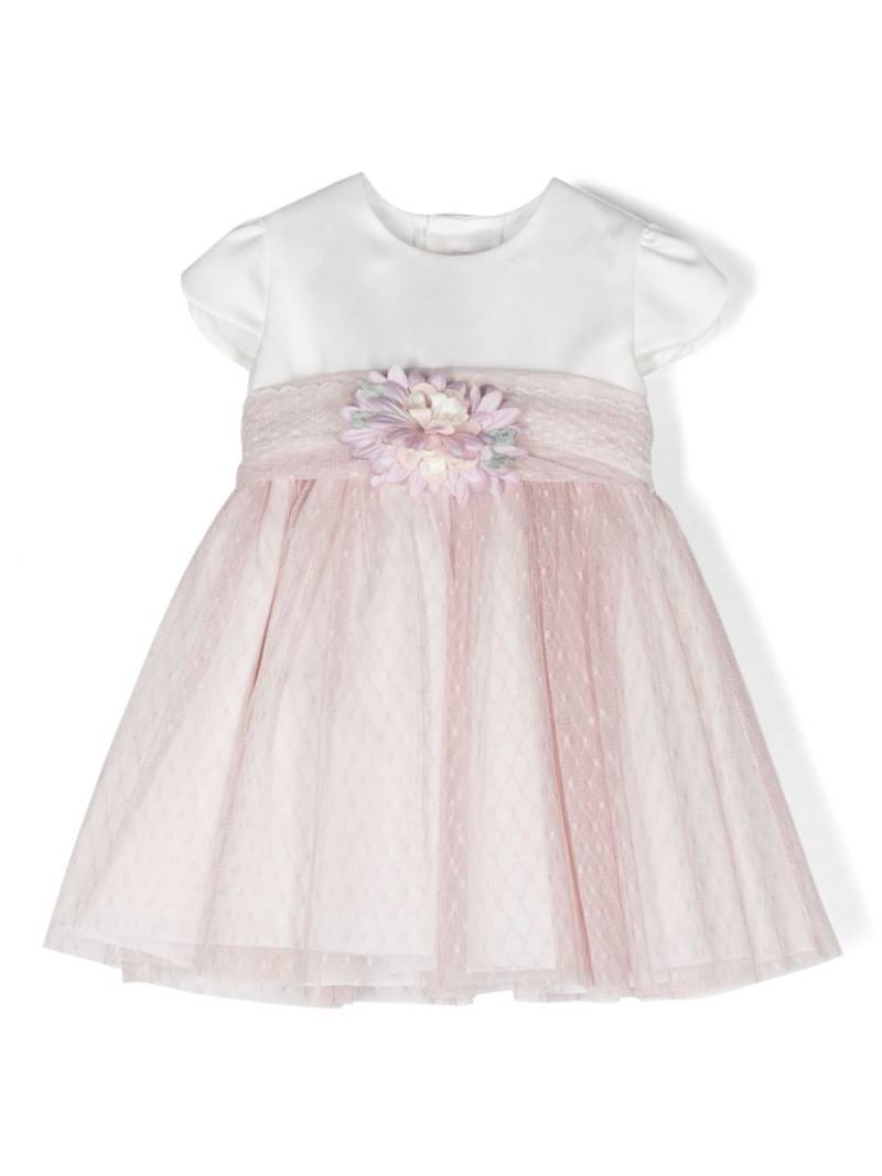 AMAYA floral-appliqué belted dress - Pink von AMAYA