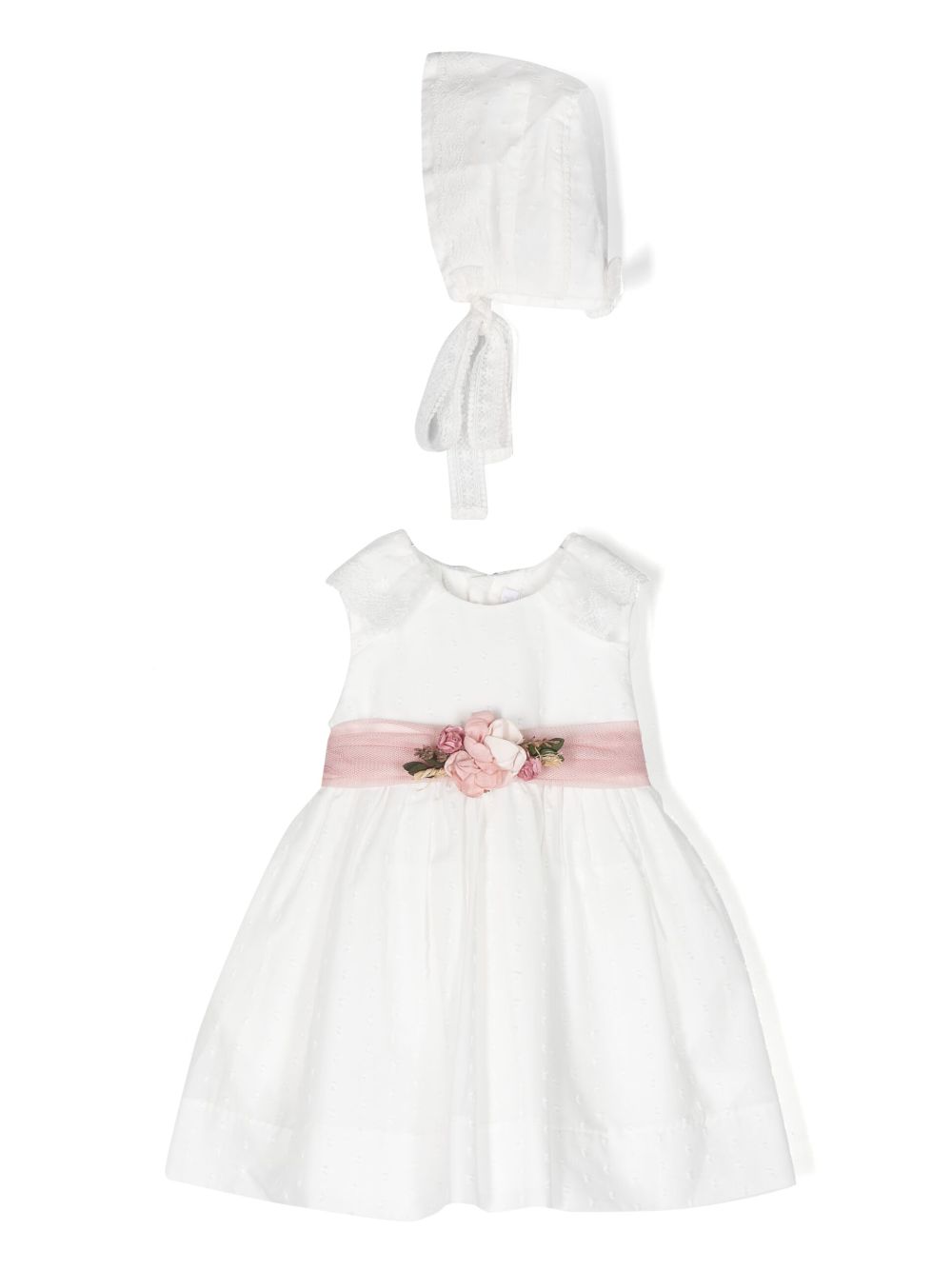 AMAYA sleeveless belted dress - White von AMAYA