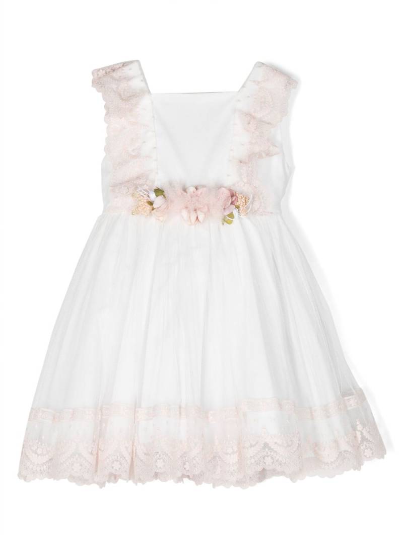 AMAYA sleeveless tulle flared dress - White von AMAYA