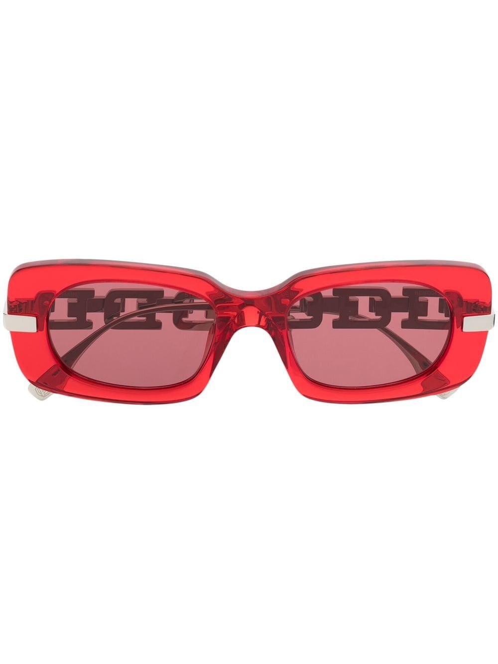 Ambush Eyewear A-chain tinted sunglasses - Red von Ambush Eyewear