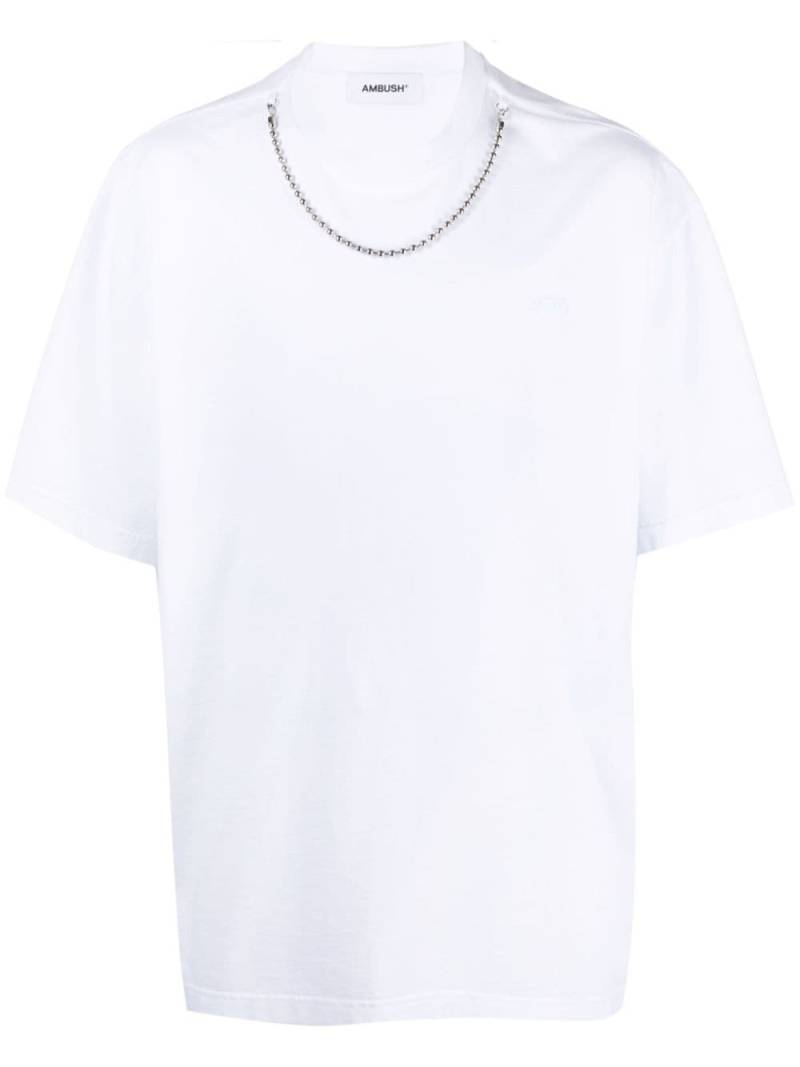 AMBUSH Ballchain cotton T-shirt - White von AMBUSH