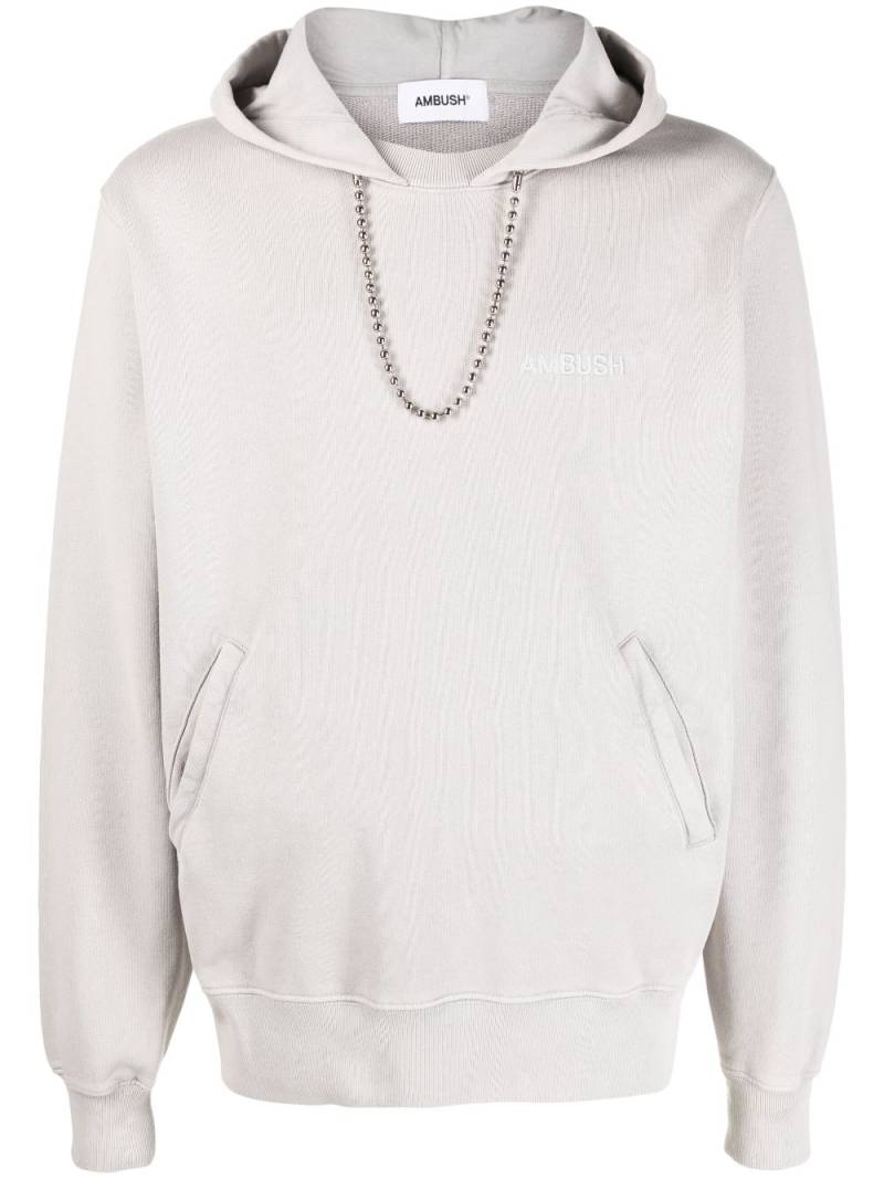 AMBUSH Ballchain cotton hoodie - Grey von AMBUSH