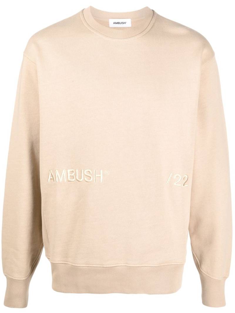 AMBUSH logo-embroidered sweatshirt - Neutrals von AMBUSH