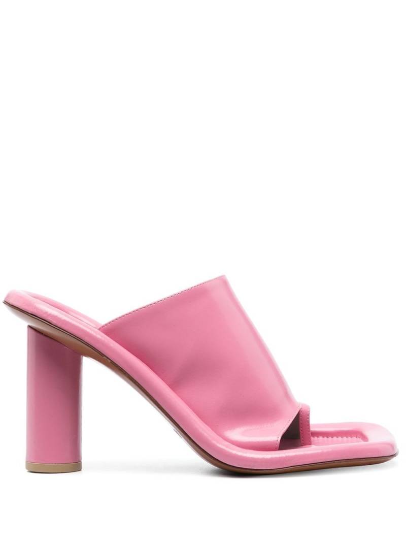 AMBUSH Cushion square-toe leather mules - Pink von AMBUSH