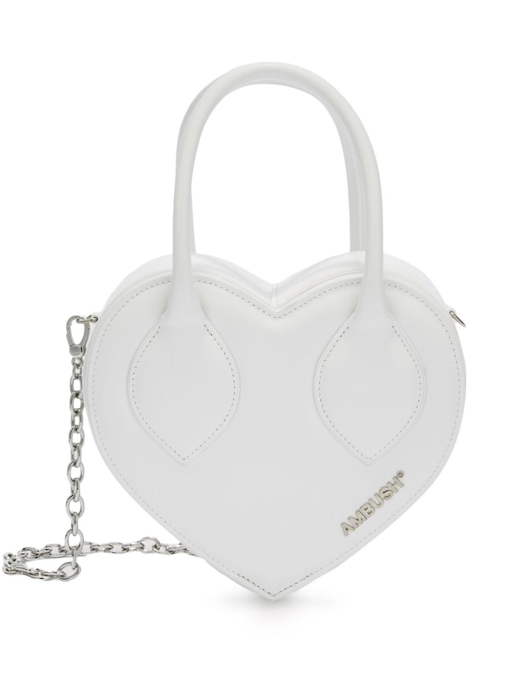 AMBUSH Heart Handle leather shoulder bag - White von AMBUSH