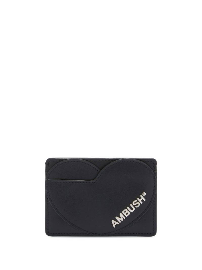 AMBUSH Heart leather card holder - Black von AMBUSH