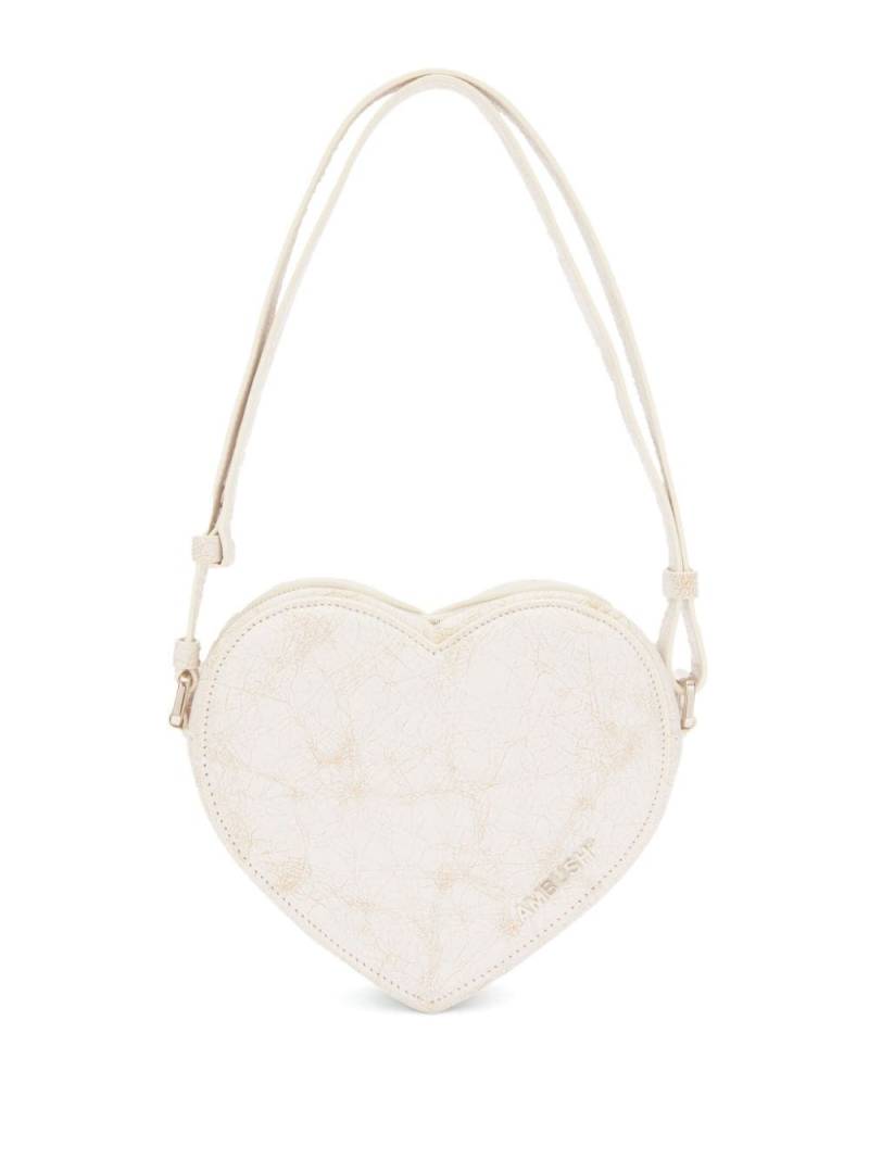 AMBUSH Heart leather shoulder bag - White von AMBUSH