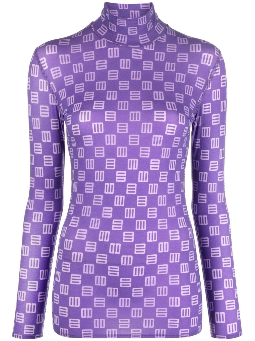 AMBUSH monogram-print long-sleeve top - Purple von AMBUSH