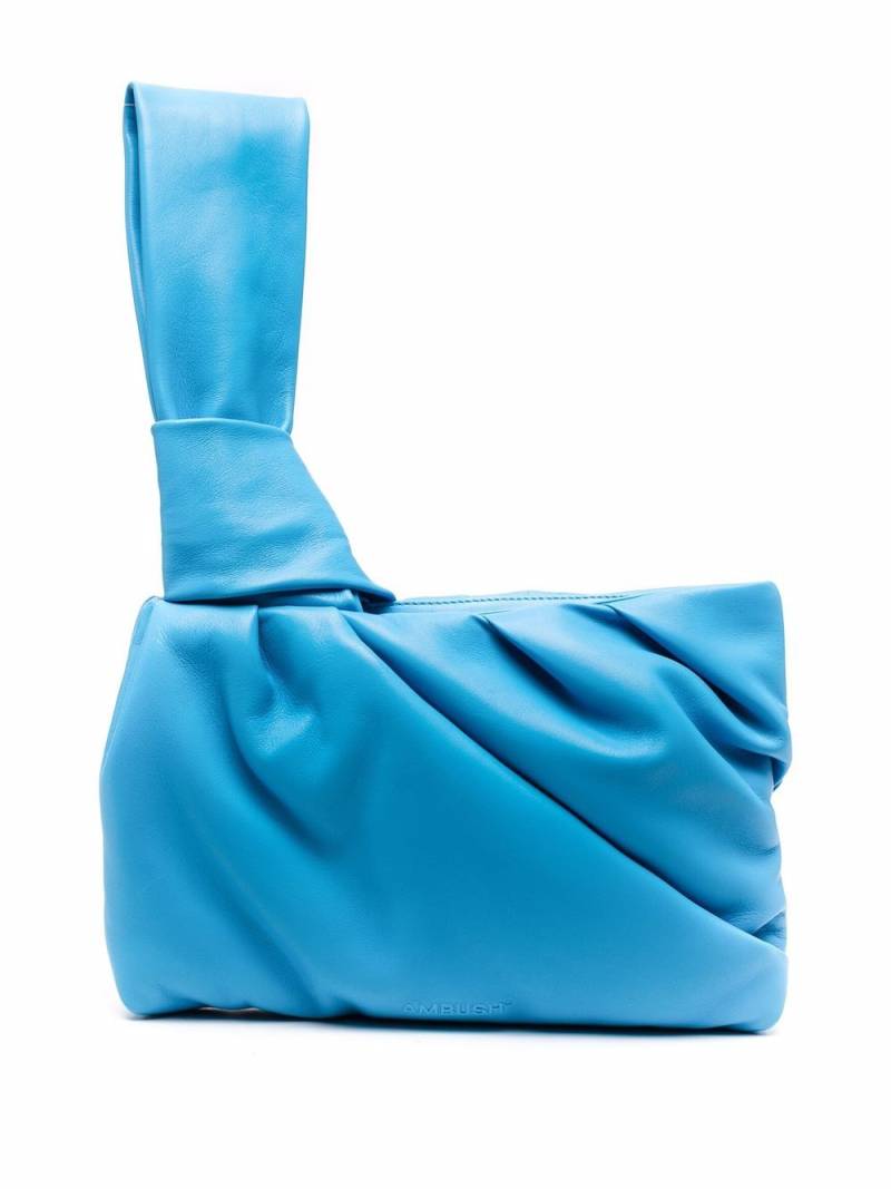 AMBUSH Nejiri leather wrist clutch bag - Blue von AMBUSH