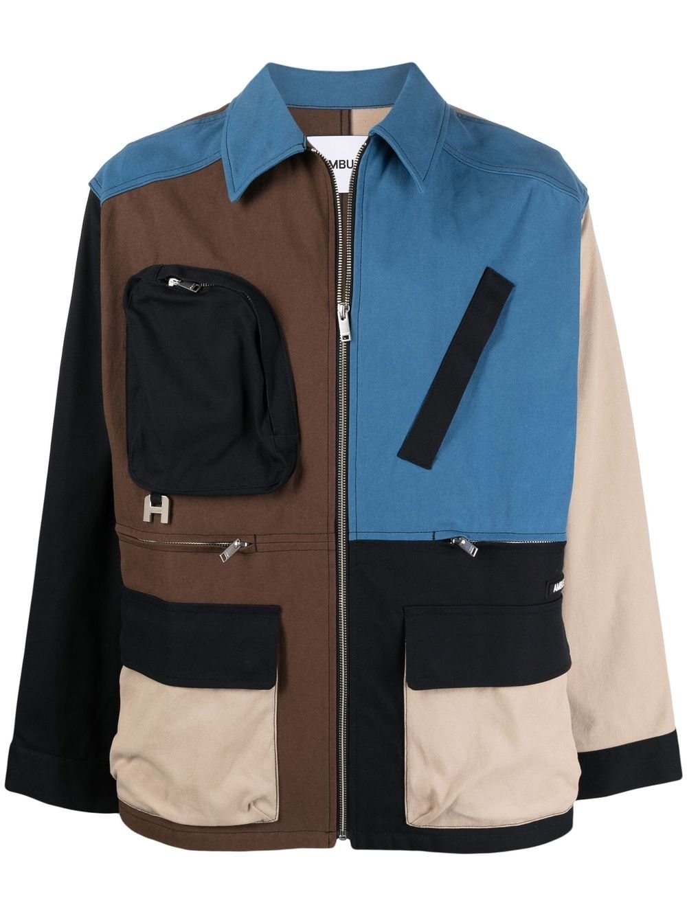 AMBUSH panelled worker jacket - Brown von AMBUSH