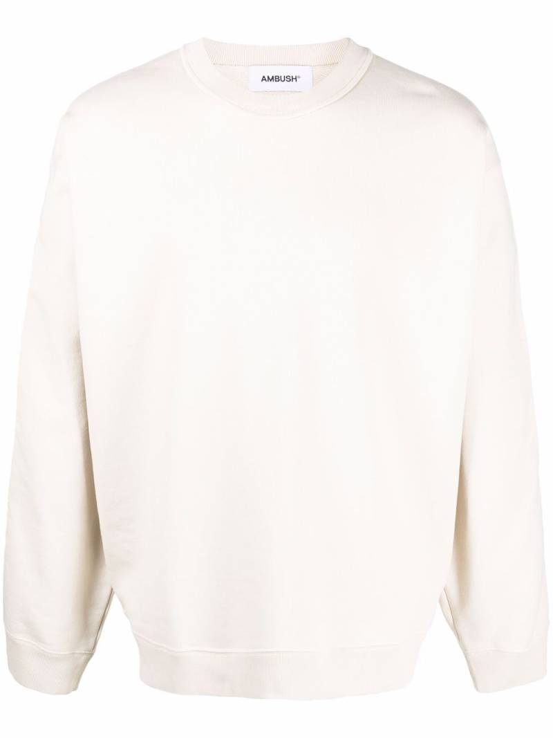 AMBUSH logo-print sleeve sweatshirt - Neutrals von AMBUSH