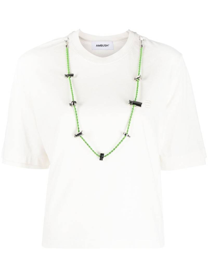 AMBUSH Stoppers boxy T-shirt - White von AMBUSH