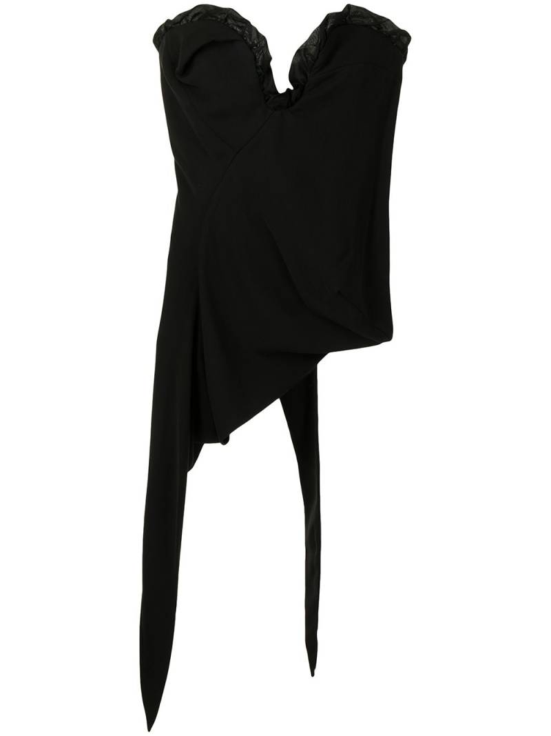 AMBUSH ruffle-detail croset top - Black von AMBUSH