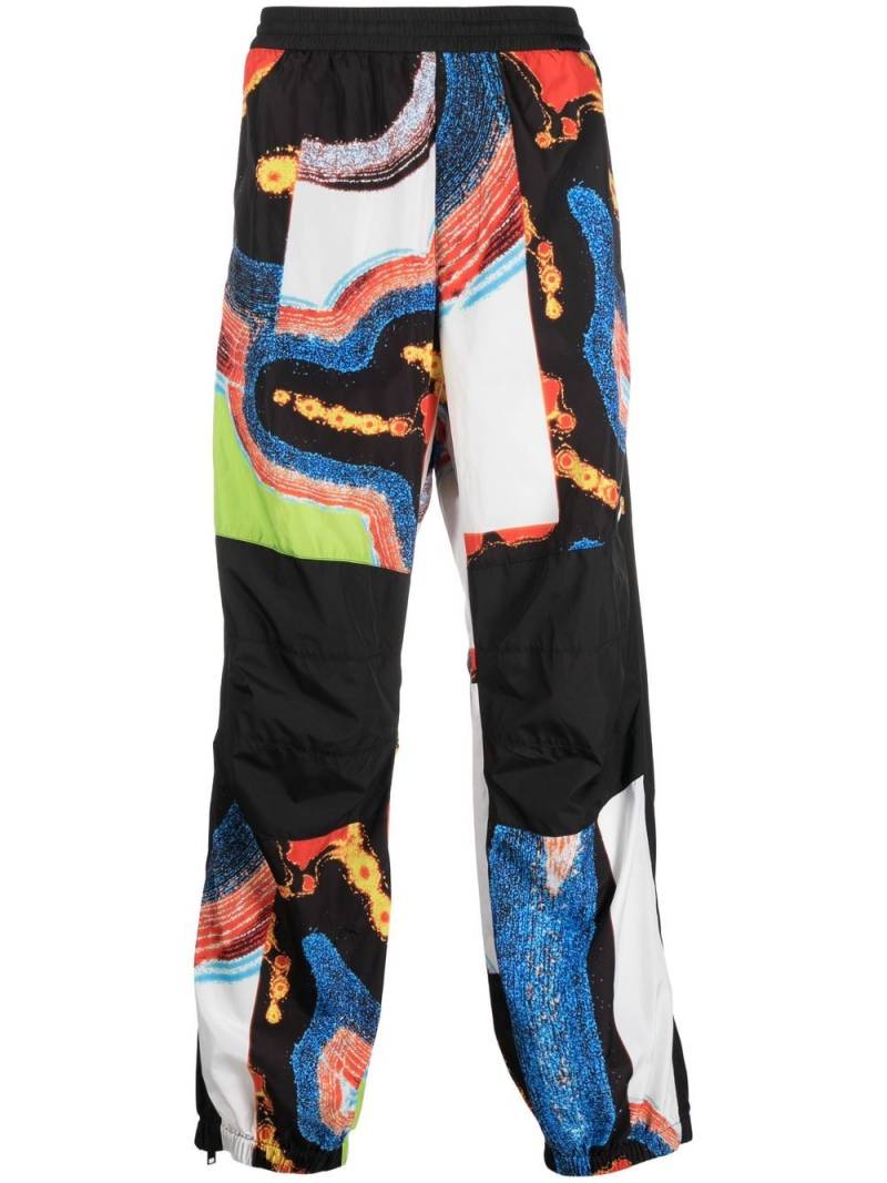 AMBUSH abstract-pattern paneled track pants - Black von AMBUSH