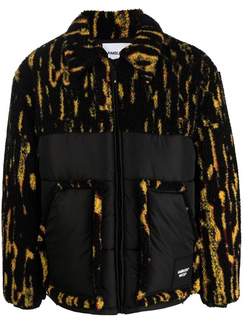 AMBUSH abstract-print panelled jacket - Black von AMBUSH