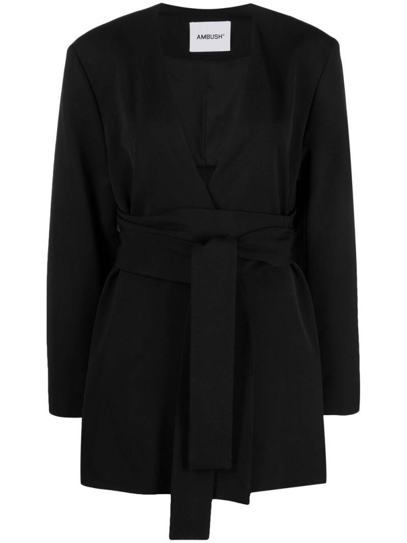 AMBUSH asymmetric-hem belted blazer - Black von AMBUSH