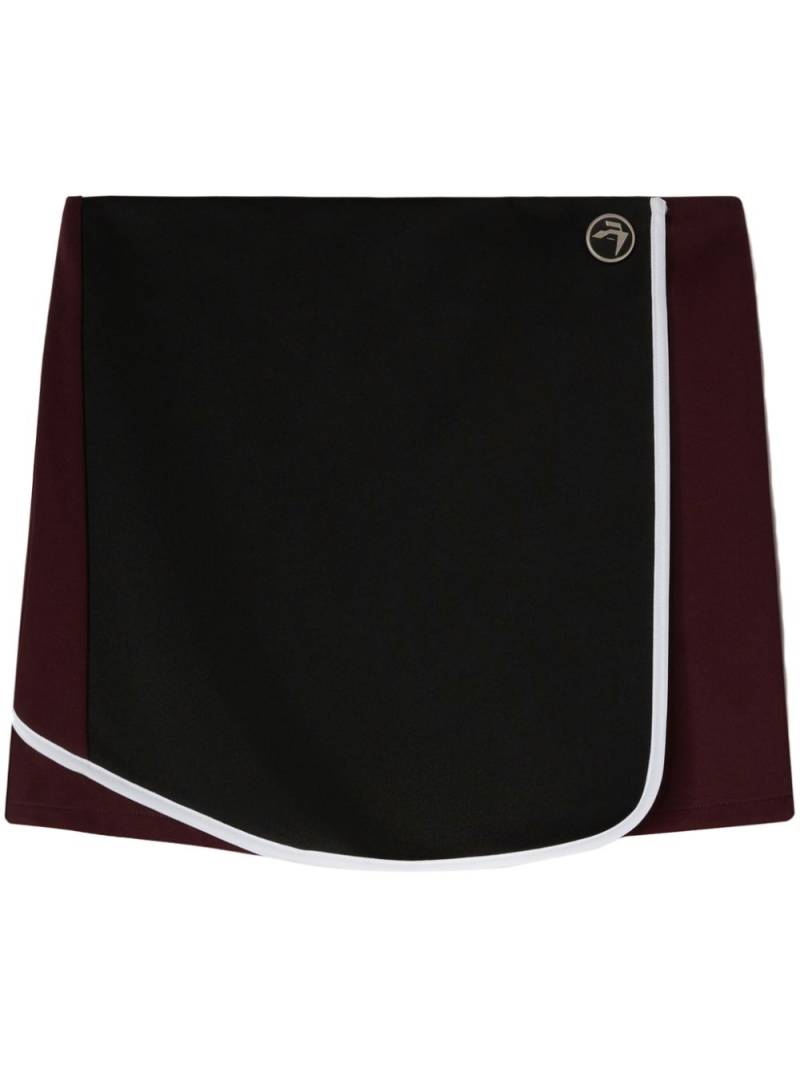 AMBUSH back-pleated track miniskirt - Black von AMBUSH