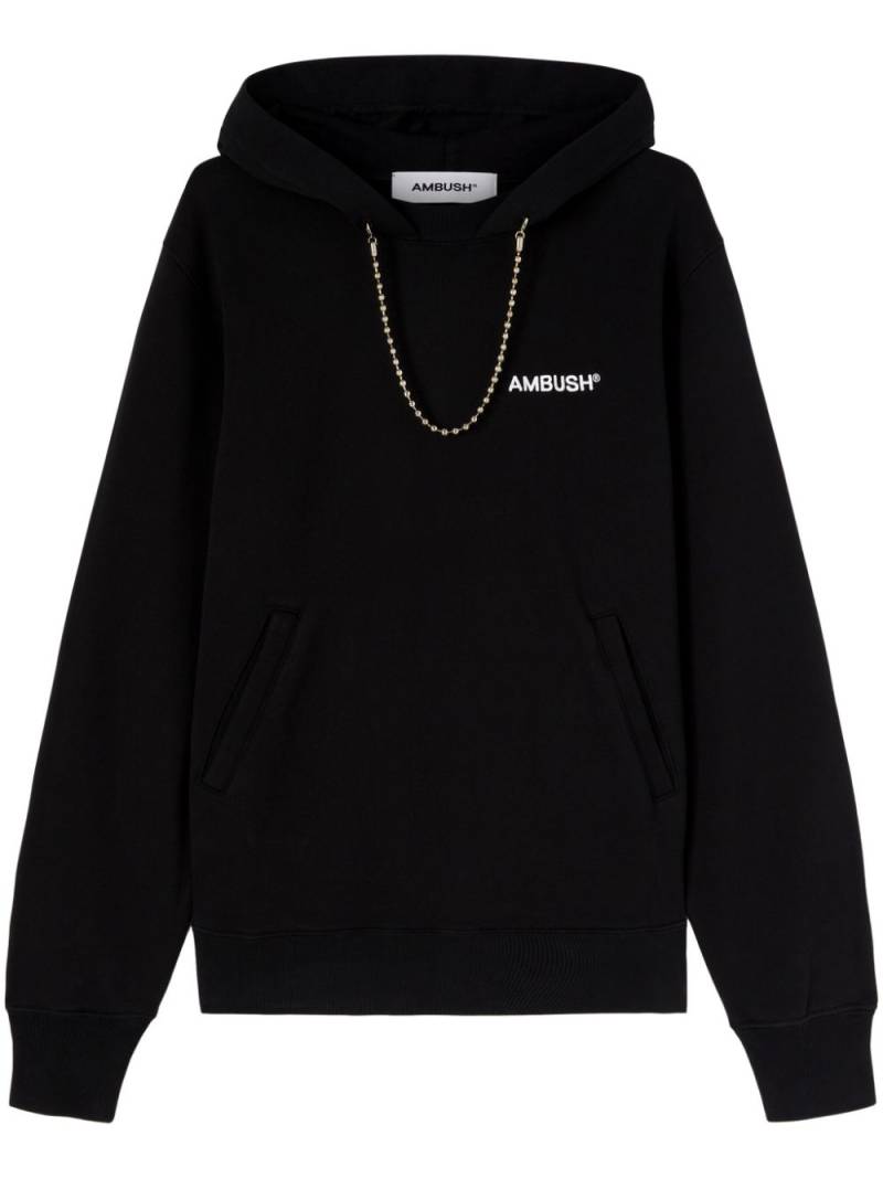 AMBUSH ball chain-detail hoodie - Black von AMBUSH