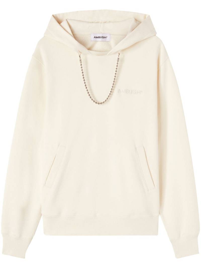 AMBUSH ball-chain organic cotton hoodie - Neutrals von AMBUSH