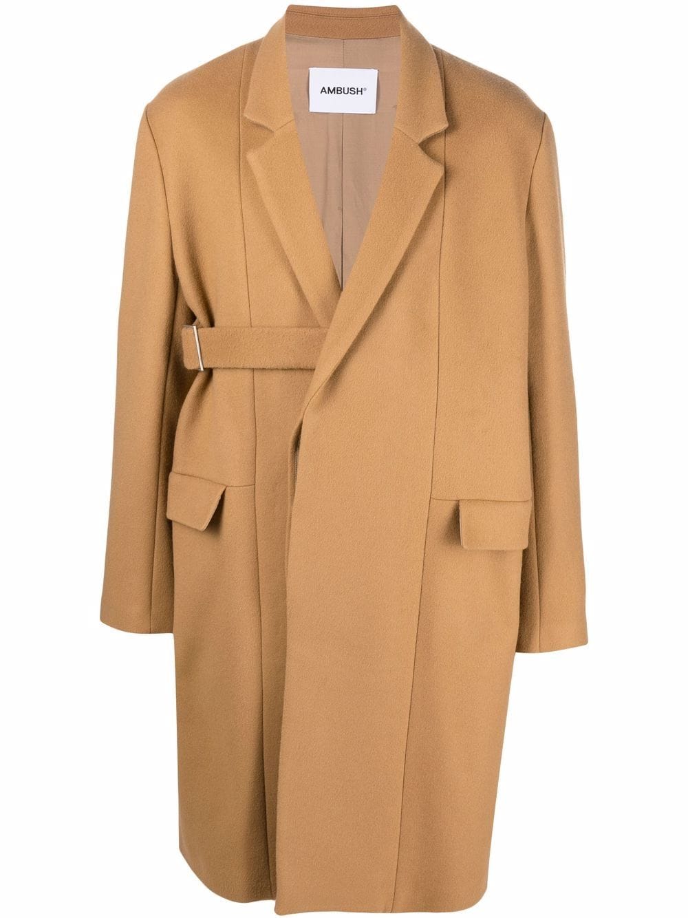 AMBUSH belted virgin wool-blend coat - Neutrals von AMBUSH